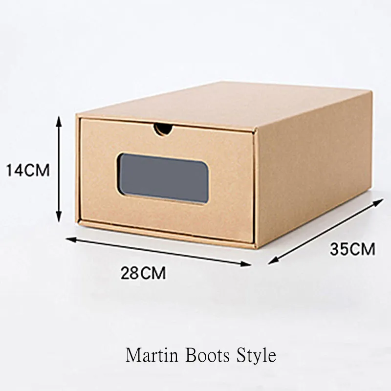 Caja organizadora de zapatos para hombre, contenedor de almacenamiento de papel de embalaje, para zapatillas