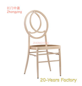 Chaises de mariage en métal doré de luxe, meubles de banquet empilables pour hôtels, événements et appartements, pour le salon, vente en gros - Product Image 4