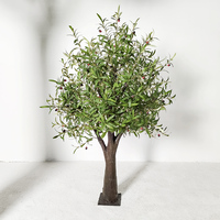 Haute simulation gros 5ft tronc en fibre de verre olivier artificiel pour projet de verdure décoration de jardin à la maison