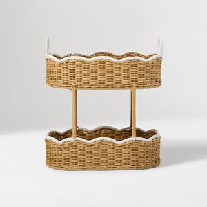 Nuevo organizador de pañales escalonado de mimbre con soporte, cesta de mimbre para pañales, mueble de guardería, cesta de almacenamiento para recién nacidos - Product Image 1