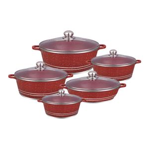 Juego de <span class=keywords><strong>Ollas</strong></span> de Cocina de 10 Piezas de Aluminio Fundido con Revestimiento de Piedra <span class=keywords><strong>Granito</strong></span> para Cocinar - Product Image 3