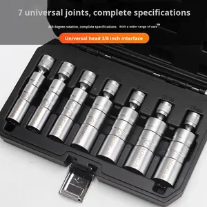 أداة إزالة شمعات الإشعال مخصصة بتشطيب كروم لإصلاح السيارات، مقبس مغناطيسي عالمي 14 مم و16 مم، وصلة عامة رقيقة الجدران - Product Image 2