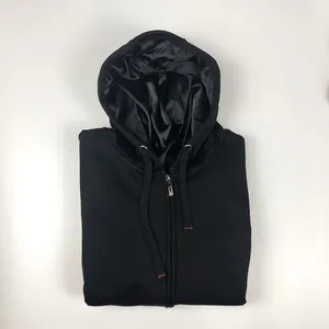 DiZNEW Sweats à capuche en satin brodé de soie de luxe 100% coton de haute qualité avec logo personnalisé