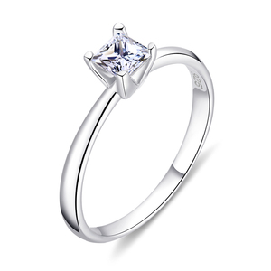 Jóias das mulheres 925 Sterling Silver Ródio Banhado Noivado Rodada Corte Garra Configuração VVS D Cor HPHT CVD Lab Grown Anel de Diamante - Product Image 6