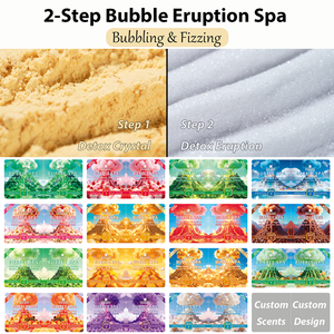 Kit de pédicure spa haut de gamme 2 étapes, service personnalisé, parfum intense, action rapide, détoxifiant, soin des pieds moussant - Product Image 3