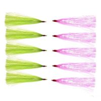 OEM 10cm Mylar Flash Teaser Thunfisch-Jig Angelköder Fliegenköder Bucktail Glänzendes Tinsel Fliegenbindematerial für Bass-Rig-Angeln