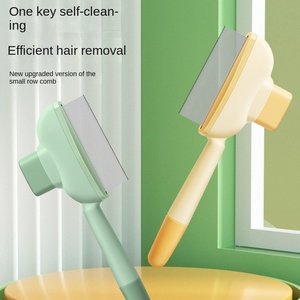 مشط للحيوانات الأليفة مضاد للبراغيث للكلاب والقطط، مشط ذاتي التنظيف مقاوم للانفجار بأسنان فولاذية من البلاستيك ABS لجميع الحيوانات الأليفة - Product Image 3