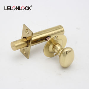 ゴールドブライトクロム37/62 mmパイプボアホールウォールクローゼットドアロック、セキュリティドア用ノブハンドル付き - Product Image 4