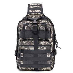 Outdoor Tactical Sling Shoulder <strong>Bag</strong> Molle Crossbody Chest <strong>Bag</strong> with Polyester Lining Zipper Closure Waterproof Camouflage - Product Image 2