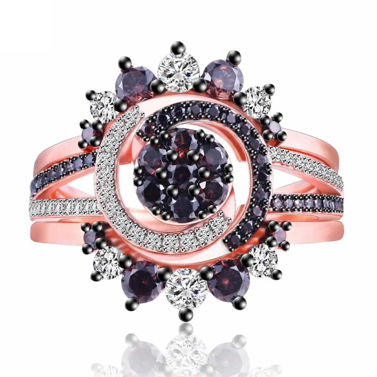 Mode Vinger Ring Mode Sieraden Moissanite 18K Verguld Zirkoon Diamanten Ringen Verlovingsring Sets