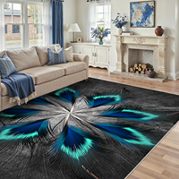 Tapis de couloir persan pour extérieur, camping, lavable en machine, polyester, à poils ras, antidérapant, rembourré, pliable, impression personnalisée