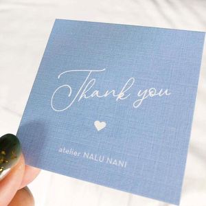 Recycled 300GSM Eco-Friendly One Side Fold Press Clothing Label Business Custom <b>Gift</b> Thank You Card Your Own Design Printing - Product Image 6