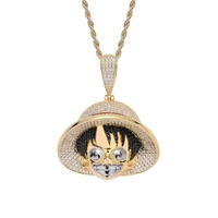 Collier pendentif Luffy One Piece audacieux, bijoux de mode tendance
