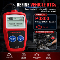 Escáner OBD2 MS309, Herramienta de Diagnóstico para Autos, Lector de Códigos de Error del Motor, Herramienta de Escaneo Automático, Detector de Errores de Vehículos, Lector de Códigos DTC
