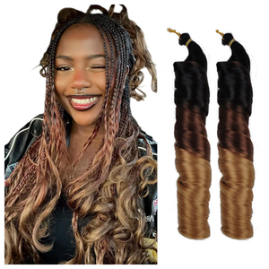 Extensiones <span class=keywords><strong>de</strong></span> <span class=keywords><strong>Cabello</strong></span> Sintético <span class=keywords><strong>para</strong></span> Mujer, Rizado Francés <span class=keywords><strong>de</strong></span> 22 Pulgadas, <span class=keywords><strong>Ondulado</strong></span> Suelto en Espiral, <span class=keywords><strong>para</strong></span> Trenzas, Resistente a Altas Temperaturas, 150g - Product Image 1