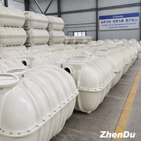 Citerne septique moulée en PRV pour ferme, résistante à la corrosion, pour l'élimination des déchets, pour toilettes extérieures, empilable pour le transport
