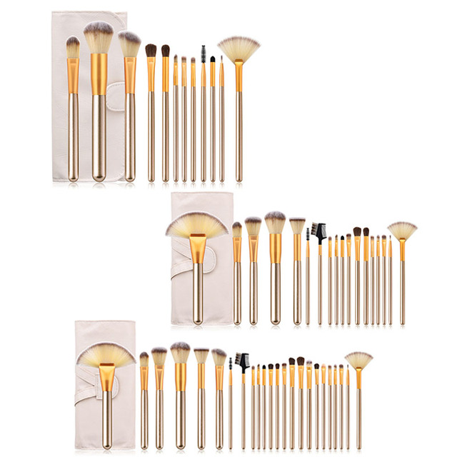 12 18 24 PCS Luxury Makeup Brushes Set Premium Synthetic Foundation Powder Concealer Eye Shadows Blush Brush Cosmetic Tools