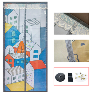 Rideau anti-moustique à boucle et crochet de porte en plastique épaissi magnétique de haute qualité en gros - Product Image 2