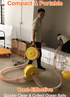 Machine de ramassage rapide et économique pour balles de piscine de jeu intérieures/extérieures (6-8 cm), facile à transporter, idéale pour la location lors d'événements et de fêtes.