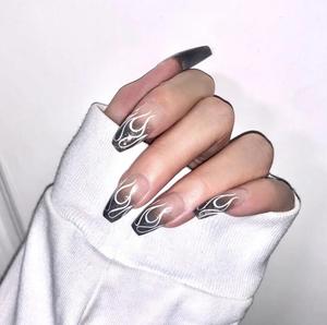 Vente en gros Style français <span class=keywords><strong>Flamme</strong></span> carré <span class=keywords><strong>faux</strong></span> ongles presse sur ABS artificiel <span class=keywords><strong>faux</strong></span> ongles conseils colle ongles conseils courts - Product Image 3