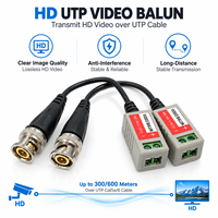 Balun vidéo passif HD UTP BNC vers RJ45 pour caméra CCTV, DVR, moniteur, portée 300m à 600m sur câble réseau Cat5e Cat6, sécurité