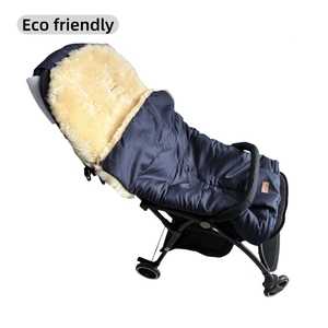 Sac de couchage pour poussette en peau de mouton australienne 100 % naturelle, sac de voyage pour bébé, support d'échantillon, vente en gros - Product Image 1