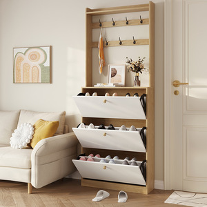 Living Room Furniture <b>Shoe</b> <b>Rack</b> Cabinet MDF Wooden Folding <b>Storage</b> KH-03 <b>Shoe</b> Cabinet KH-03 - Product Image 2