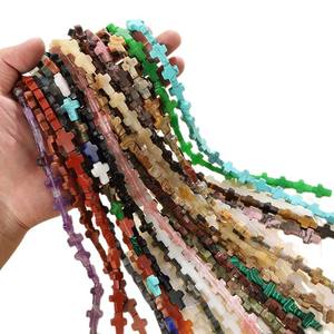 Cuentas en forma <span class=keywords><strong>de</strong></span> cruz HongMei para hacer pulseras, piedra Natural, cristal blanco, cuentas <span class=keywords><strong>de</strong></span> origen <span class=keywords><strong>de</strong></span> Guangdong, color como en la imagen - Product Image 5