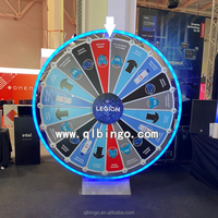 Roue de la Fortune Personnalisée avec Graphiques et Bordure LED pour Tirages au Sort et Événements Mondiaux