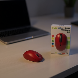 <b>S</b>&N Wireless <b>Mouse</b> 2.4GHz High Sensitivity Red Color For Computer Use - Product Image 3