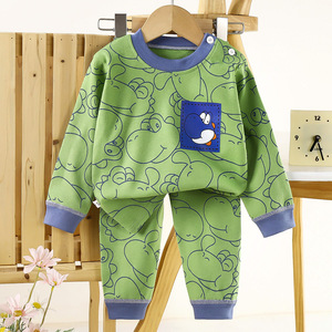 <span class=keywords><strong>Pigiama</strong></span> in Flanella di <span class=keywords><strong>Cotone</strong></span> Stile Regolare, Abbigliamento Casual per Casa, per Bambini e Bambine, Autunno/Primavera, Motivo Floreale e Cartoni Animati Youyuan - Product Image 1