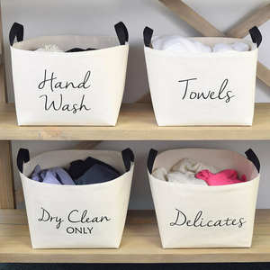 Panier à linge en toile de coton de luxe délicat - Product Image 2