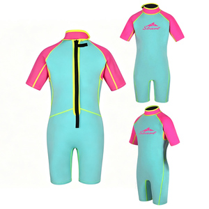 SBART Lightweight 2mm Neoprene Short Sleeve <b>Wetsuit</b> One-Piece Back Zip Waterproof for <b>Children</b> - Product Image 3