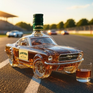 Decantador de Whisky con Forma de Coche de Policía Explosivo, Botella de Vidrio con Diseño 3D Creativo de Coche - Product Image 3