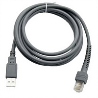 Câble USB 2.0 tressé blindé en PVC de 0,8 m pour scanner de codes-barres et caméra Datalogic QS6500/7000/1100i/100i/3200VS et utilisation informatique