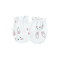 Sarung Tangan Kecil Wajah Elastis Anti Gores untuk Bayi Baru Lahir Anak-anak Empat Musim Menjaga Kehangatan Katun Spandeks Warna Solid 0-1Y