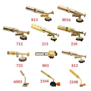 하이 퀄리티 주방 부탄 토치 라이터 금속 캠핑 화염 방사기 가스 바베큐 레스토랑 촛불을위한 플라스틱 불꽃 사용자 정의 로고 - Product Image 1
