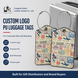 Étiquette de <span class=keywords><strong>bagage</strong></span> personnalisée de luxe en PU souple, porte-carte d'identité de voyage double face, logo imprimé pour les hôtels, les compagnies aériennes, les distributeurs de cadeaux - Product Image 1