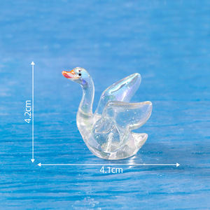 Mini Statuetta di Cigno Elettroplaccata Creativa, Accessori Decorativi Fai-da-Te per Giardino, Mini Ornamenti - Product Image 6