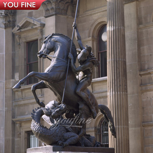 Sculpture Religieuse En Bronze <span class=keywords><strong>St</strong></span> George <span class=keywords><strong>Et</strong></span> <span class=keywords><strong>Le</strong></span> <span class=keywords><strong>Dragon</strong></span> Statue Pour La Décoration De Jardin - Product Image 5