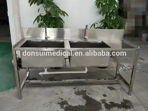 Wastafel Scrub Bedah, Peralatan Medis Wastafel Cuci Stainless Steel untuk Rumah Sakit