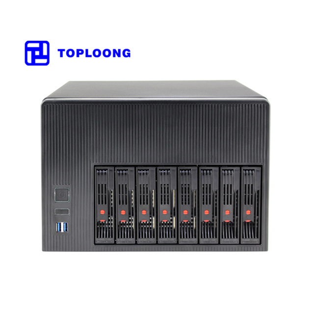 New Arrival Desktop Server High Performance 8 Bay Nas Storage Server With B360 Motherboard 64gb Msata Ssd 300w Psu