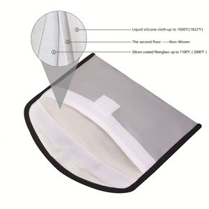 High Quality Fireproof <b>Document</b> <b>Bag</b> Waterproof Money Pouch Home Office School Use Envelope Fireproof <b>Bags</b> - Product Image 3