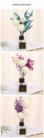 Diffuseur à Bâtonnets de Fleurs Séchées Romantiques, 50 ml, Huile Essentielle Parfumée, Désodorisant d'Ambiance pour la Décoration Intérieure