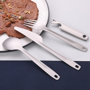 Rover Camel Factory – Ustensiles de camping et d'alpinisme ultralégers <span class=keywords><strong>4</strong></span>-en-1 en titane : cuillère, fourchette, couteau et ouvre-bouteille - Product Image 4