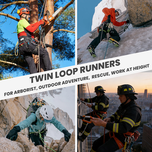 Sangle de traction multifonction personnalisée avec ancrages en sangle cousue et boucles doubles pour l'arboriculture, l'escalade, le sauvetage et le travail en hauteur - Product Image 6