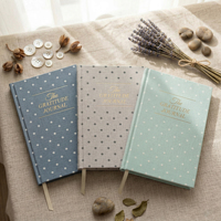 Diario de Gratitud LABON sin Fecha con Diseño de Puntos para Mujeres, 208 Páginas, A5, Tapa Dura de Tela, Cuaderno Guiado para el Cuidado Personal y la Mindfulness