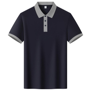 Men Cotton Anti-static Short Sleeve Polo Shirt Gray Blue Black Navy Summer Workwear With Label Tags - Product Image 5