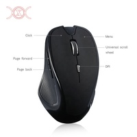 Souris optique de jeu sans fil, 2.4G, 6D, USB, récepteur pour ordinateur portable et de bureau