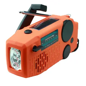 XSY098 다채로운 비상 태양 광 핸드 크랭크 라디오 Led 토치 충전식 야간 조명 Led 충전식 400 루멘 암 FM 라디오